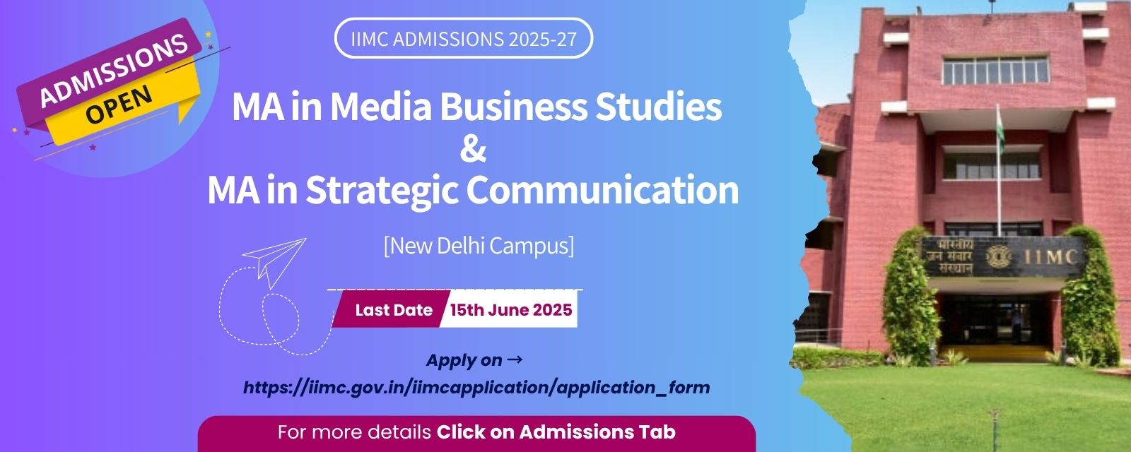 IIMC 25-26 batch admission